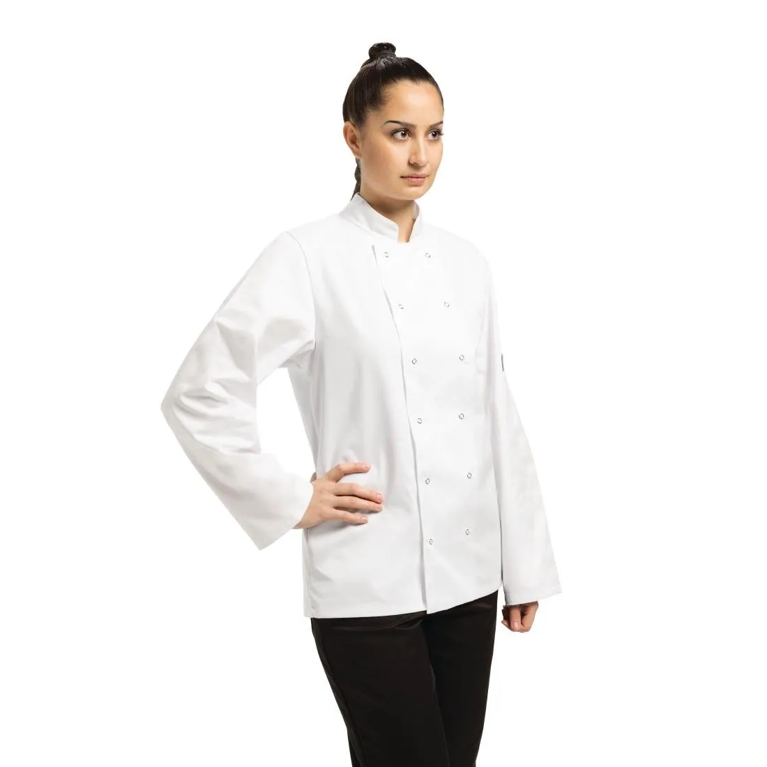 A134-XS Whites Vegas Unisex Chefs Jacket Long Sleeve White XS