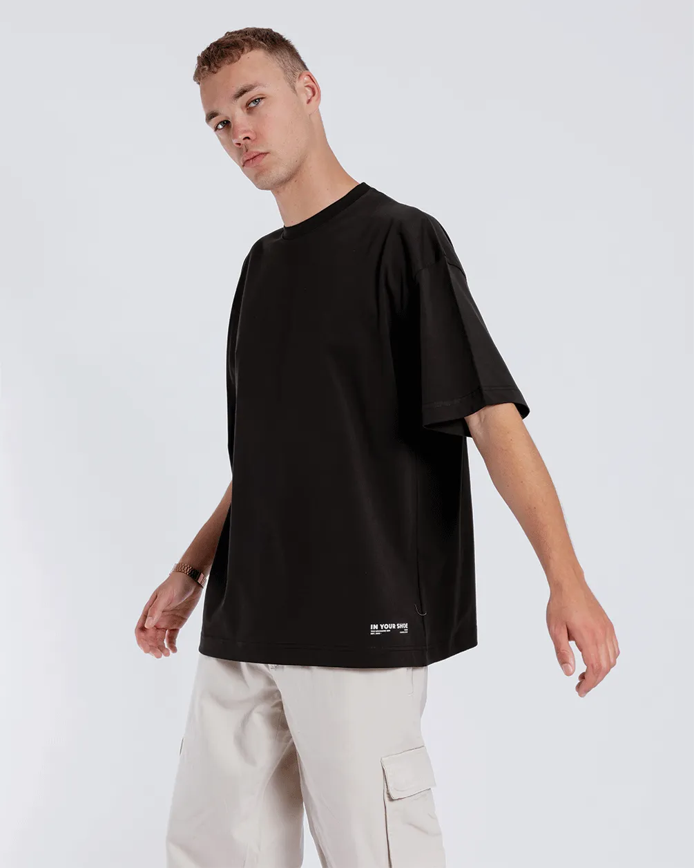 Black Basic Oversized Tee