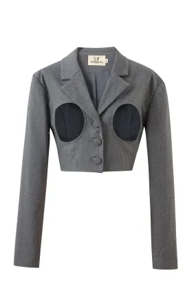 Breastfeeding Business Blazer Postpartum Gray