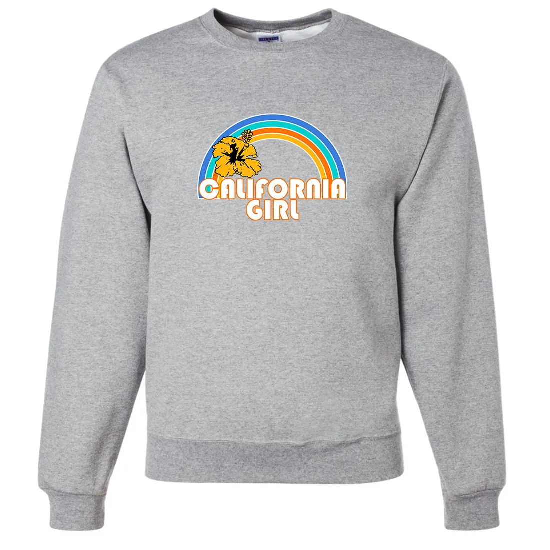 California Girl Rainbow Hibiscus Crewneck Sweatshirt