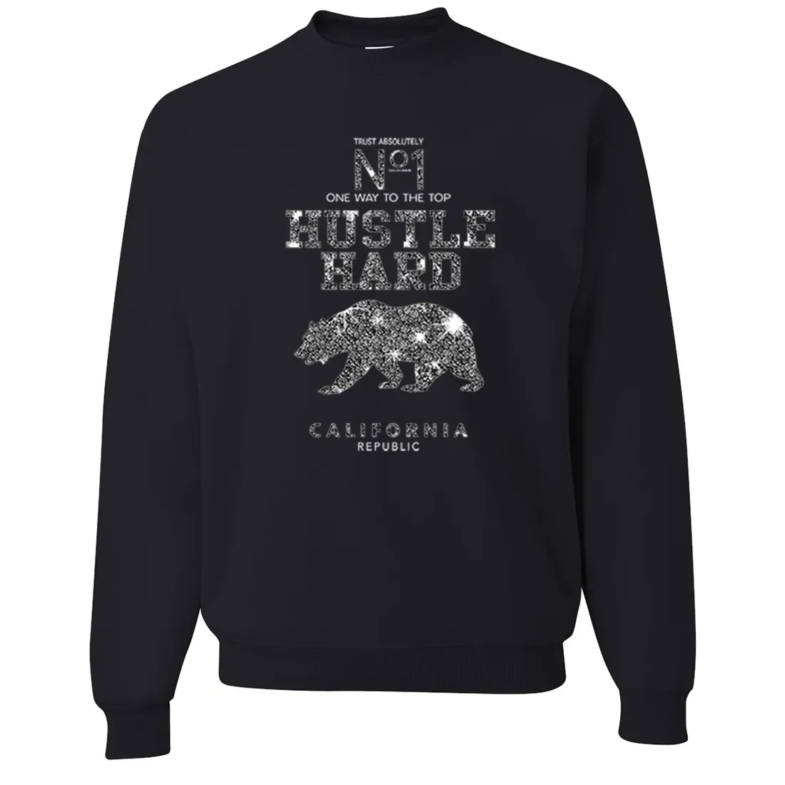 California Hustle Hard Sparkle Crewneck Sweatshirt