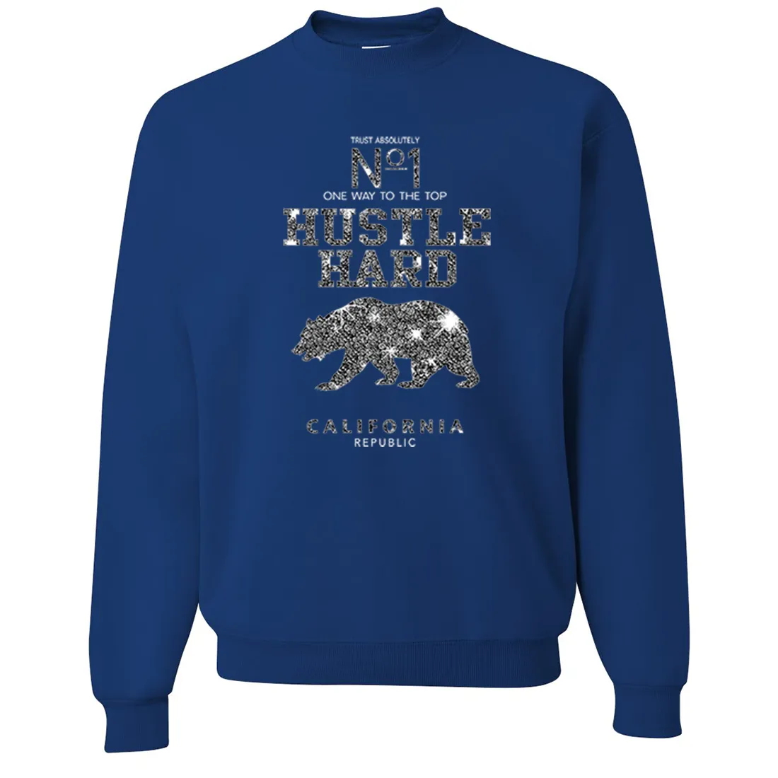 California Hustle Hard Sparkle Crewneck Sweatshirt