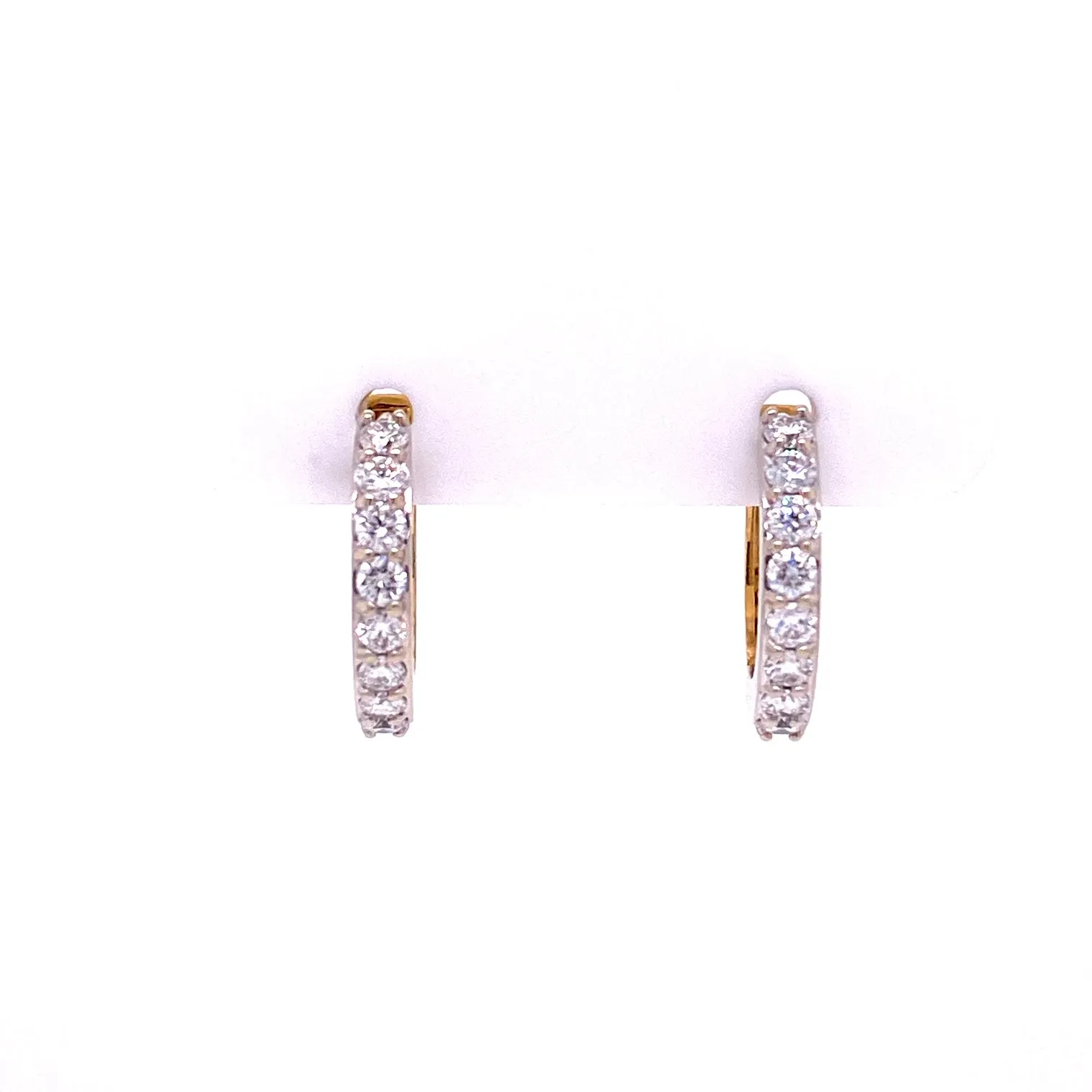 Diamond Huggie Hoops