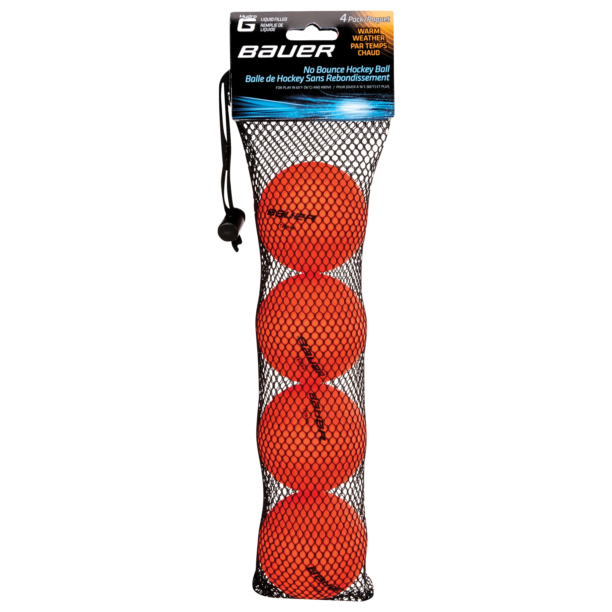 HYDROG NO BOUNCE WARM WEATHER HOCKEY BALLS 4PACK