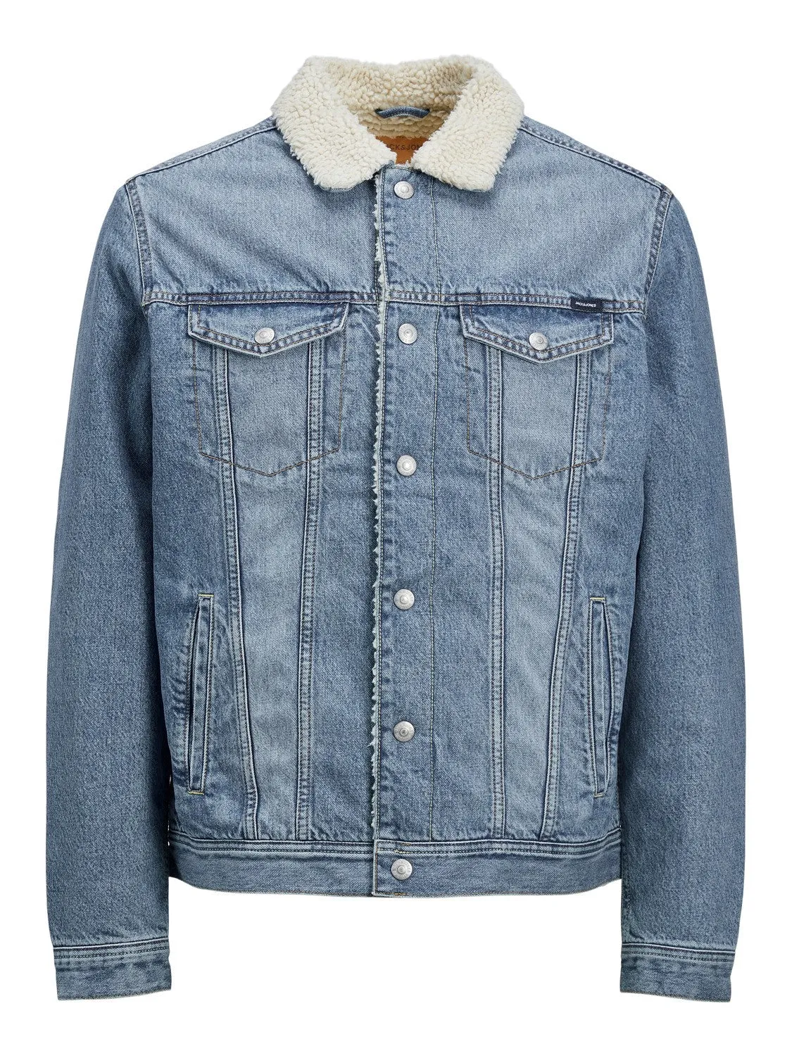 Jack & Jones Mens Fleece Body Lined Denim Jacket