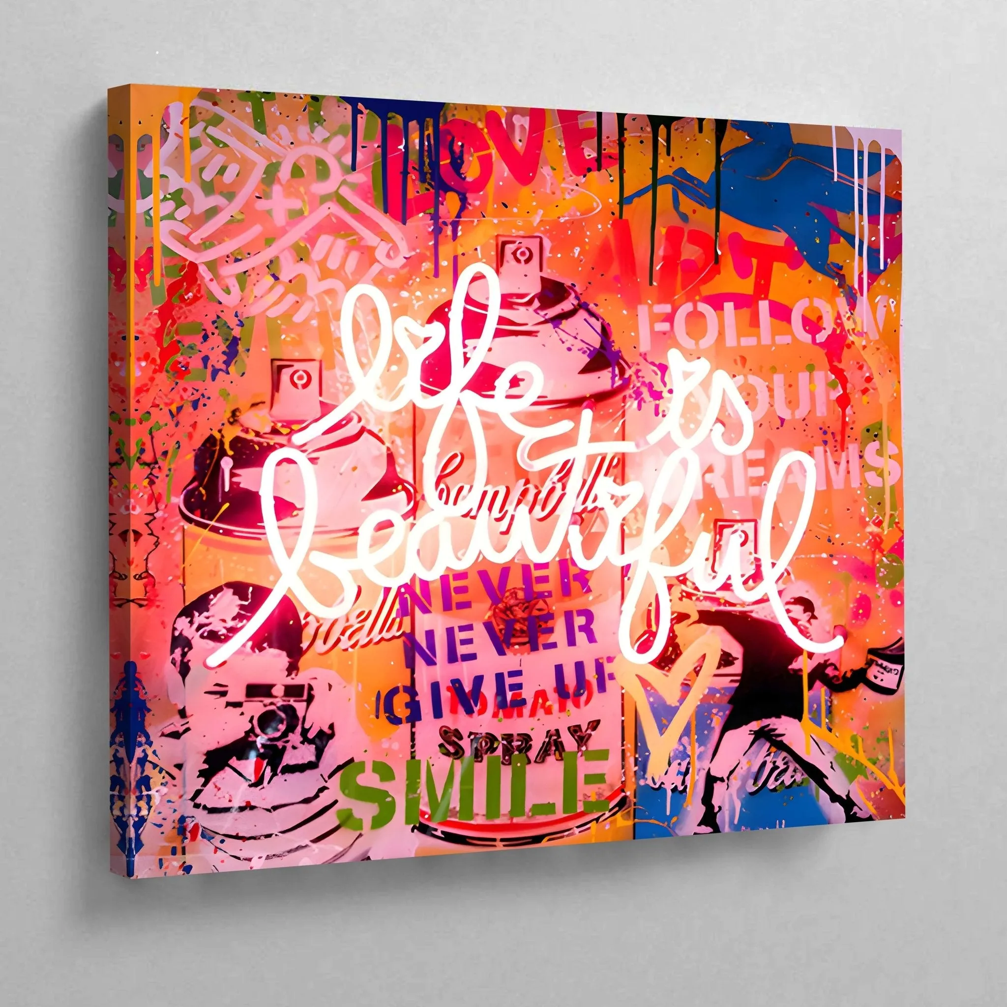 Life Is Beautiful Canvas Wall Art