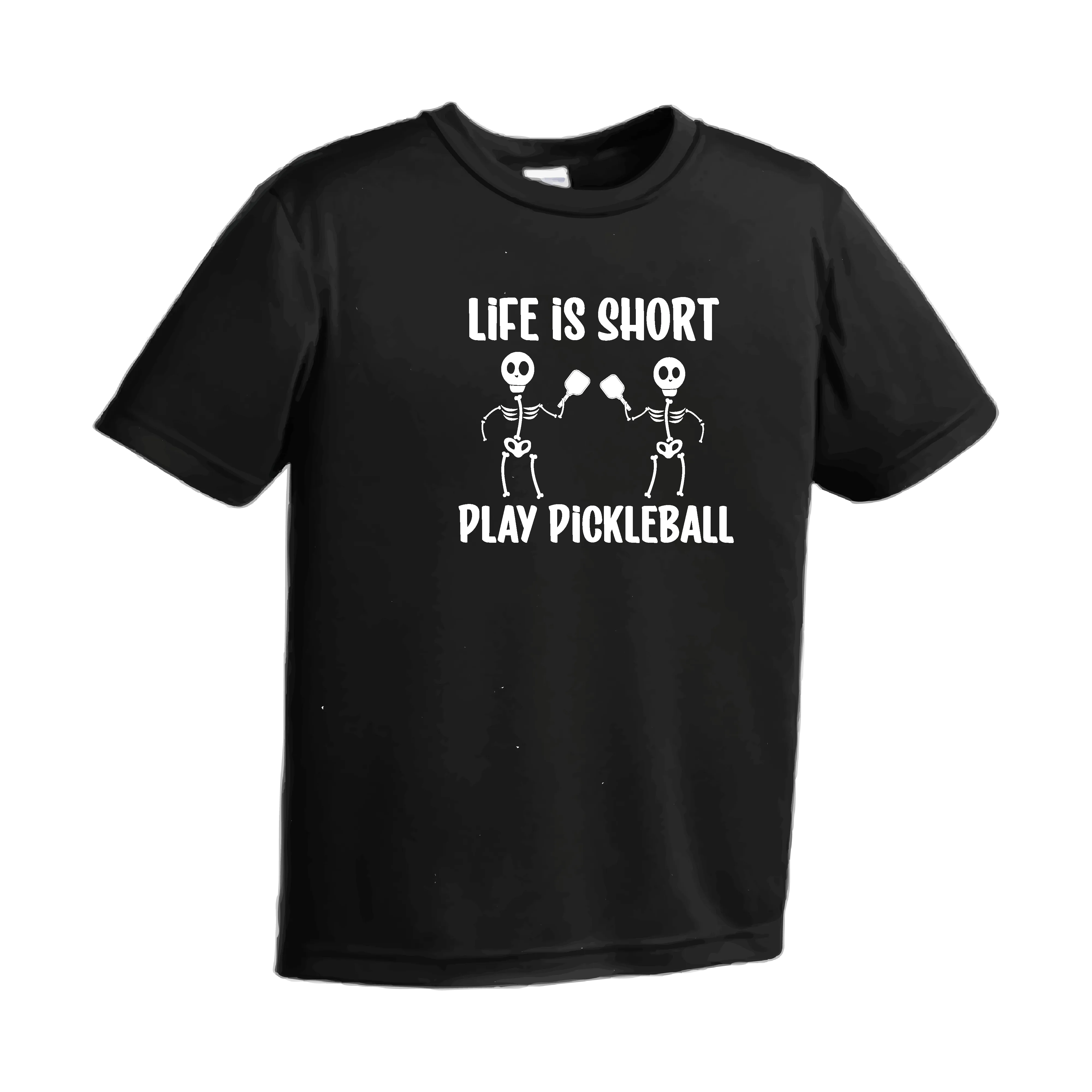 Life is Short Skeletons | Men's Short Sleeve Athletic Shirt | 100% Polyester