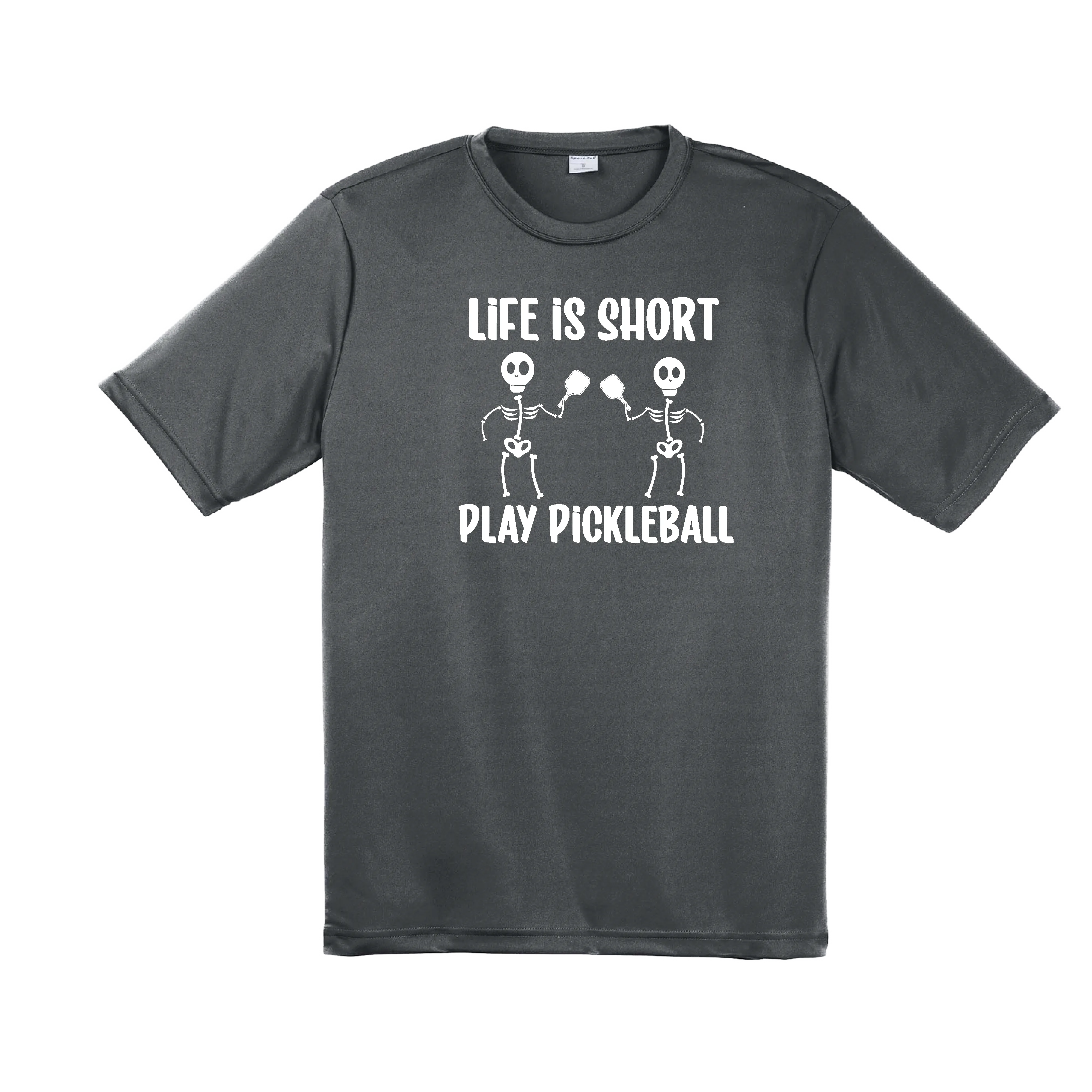 Life is Short Skeletons | Men's Short Sleeve Athletic Shirt | 100% Polyester