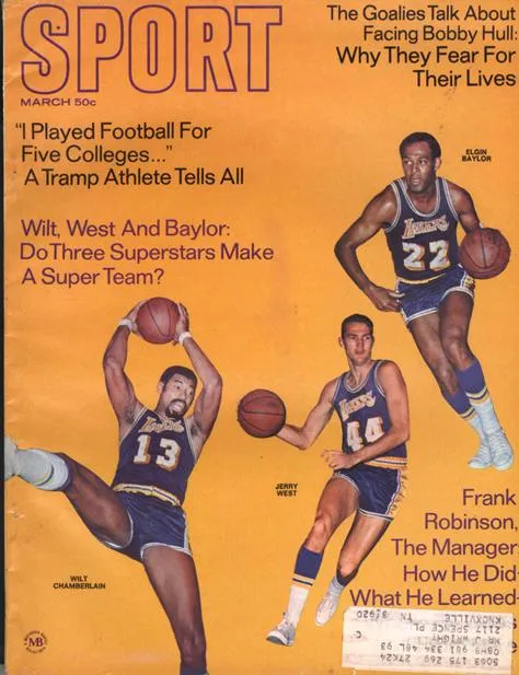 March 1969 SPORT Cover (Wilt Chamberlain, Jerry West, Elgin Baylor, Los Angeles Lakers)