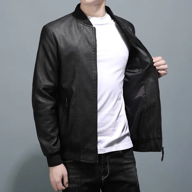 New Spring 2022 Men's Leather Jacket Jackets Genuine Leather