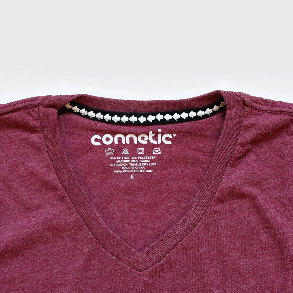 Premium V-neck - Burgundy