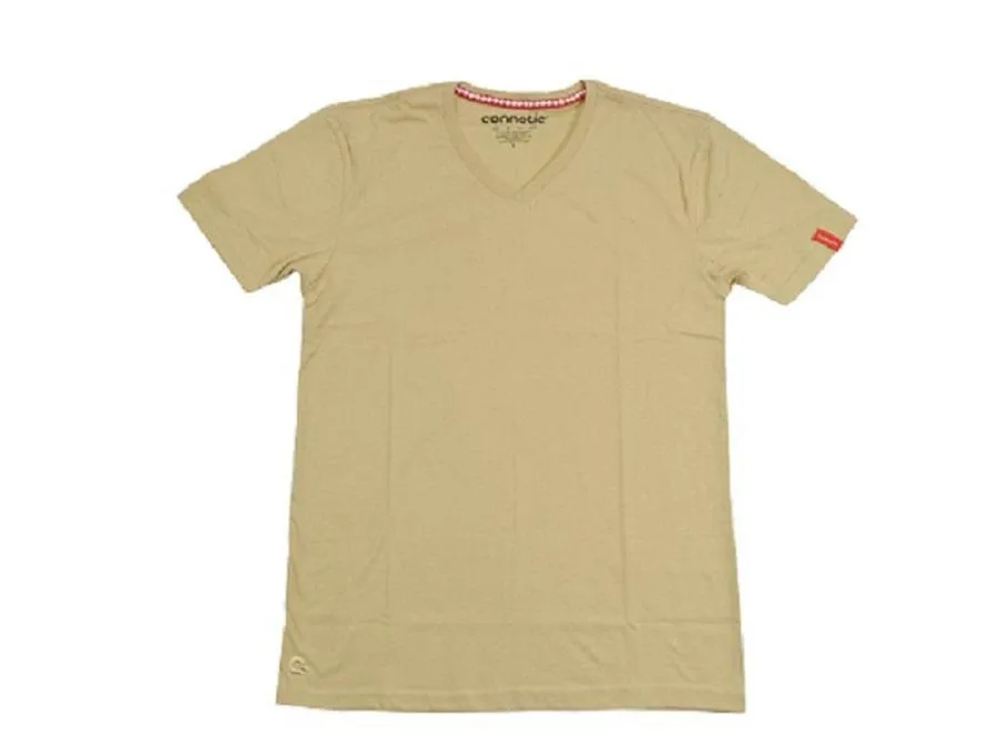 Premium V-neck Tee - Beige