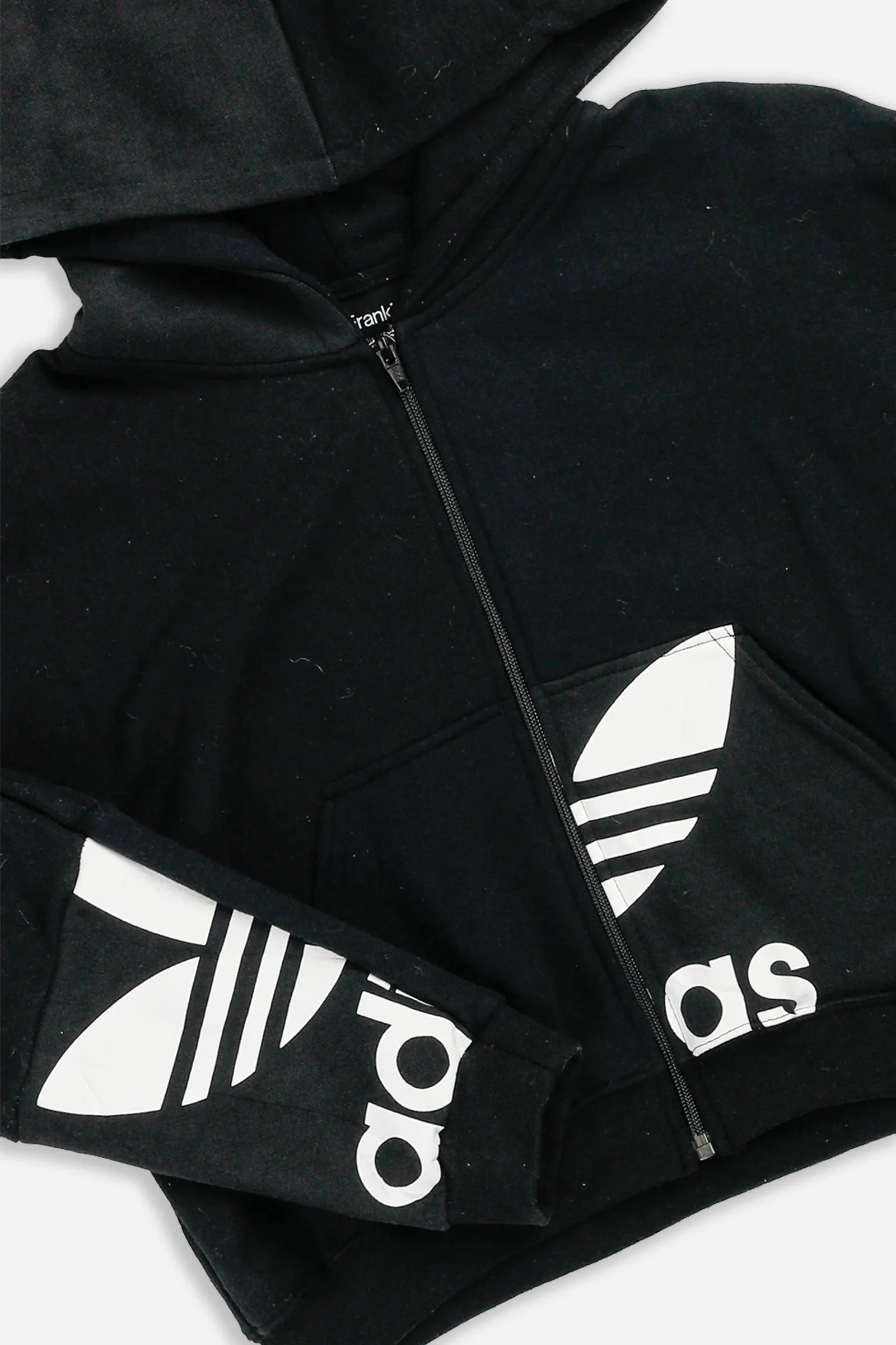 Rework Adidas Crop Zip Hoodie - S