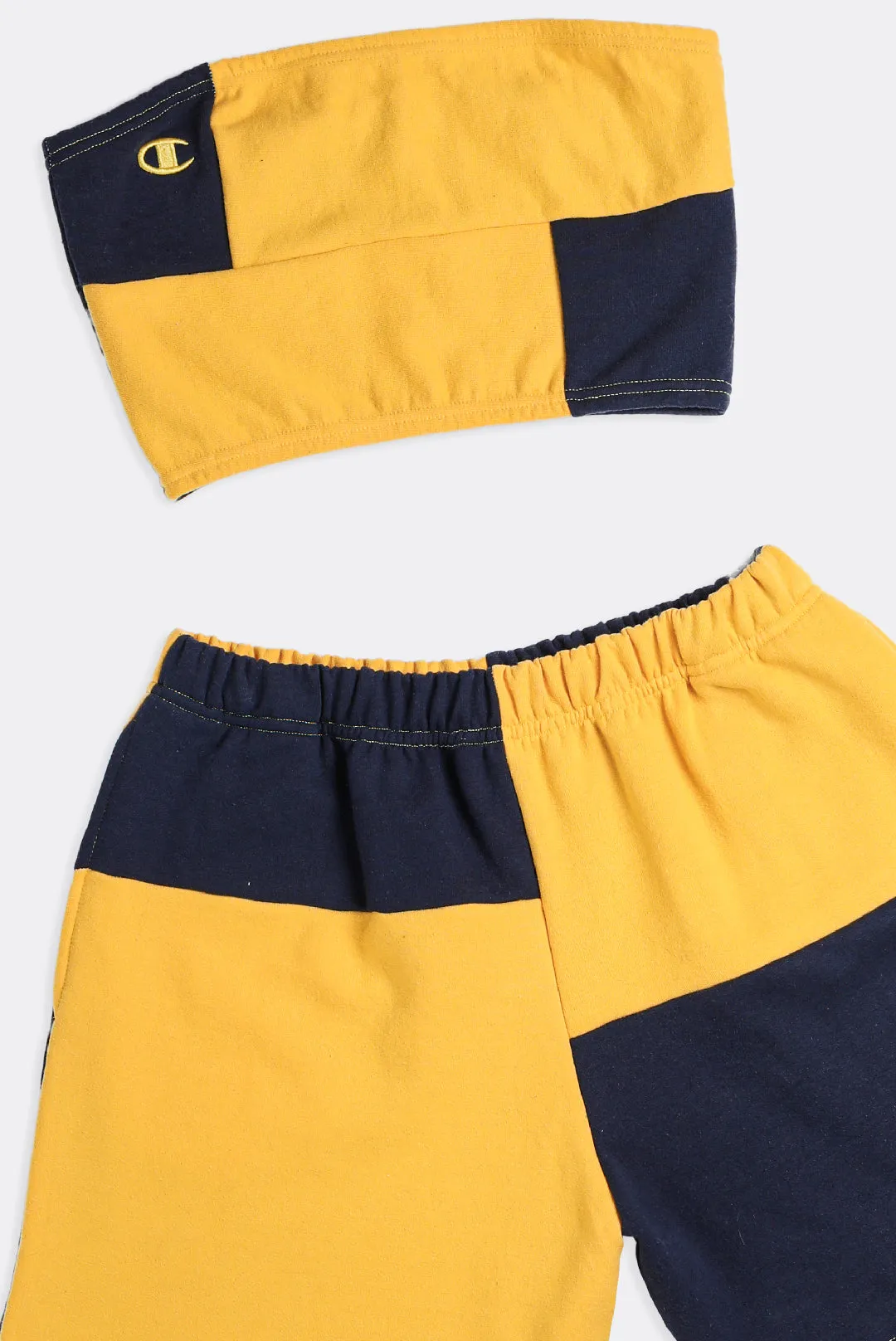 Rework Champion Patchwork Sweatshorts Set - M