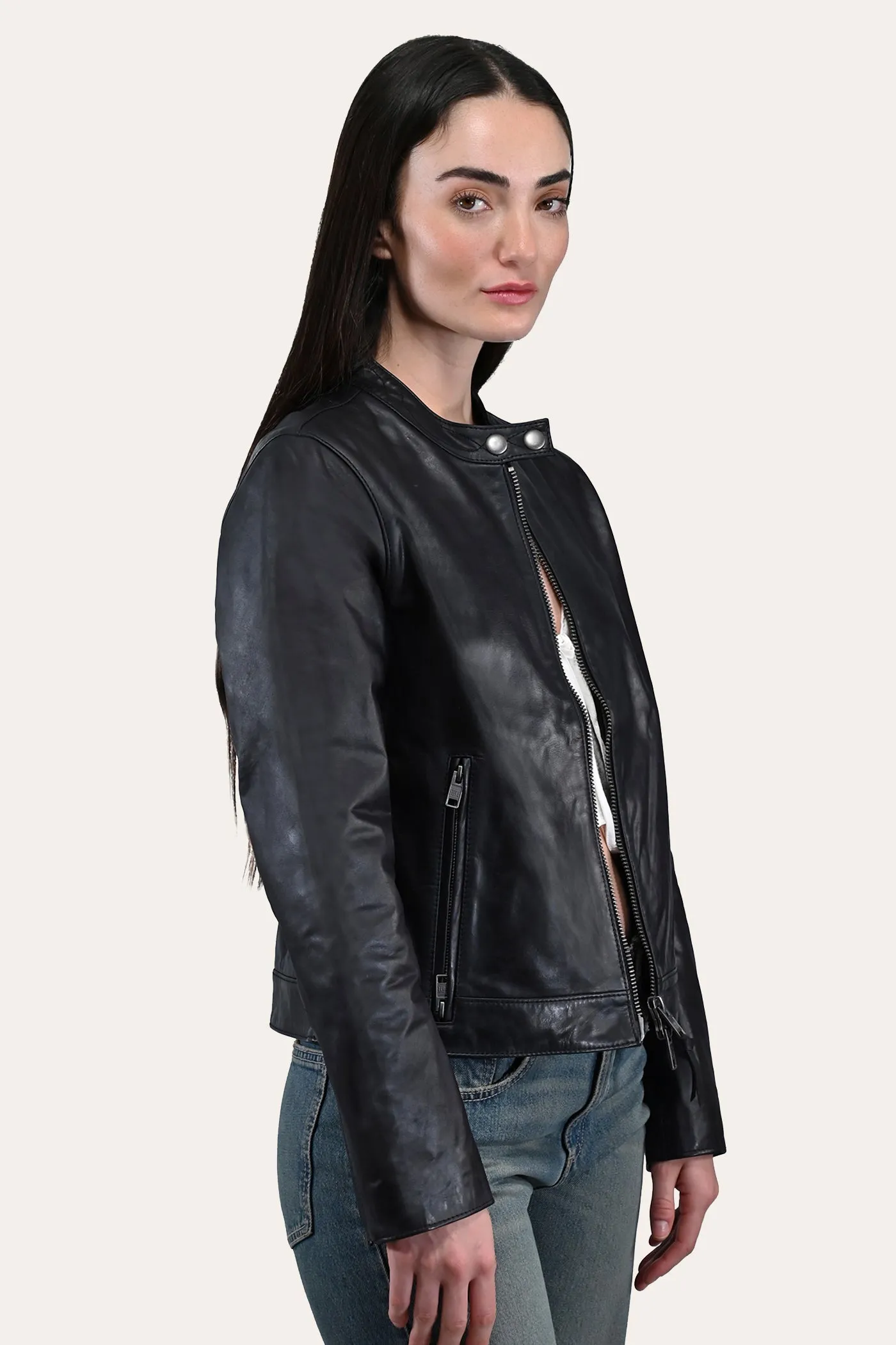 Tobacco Cafe Racer Jacket