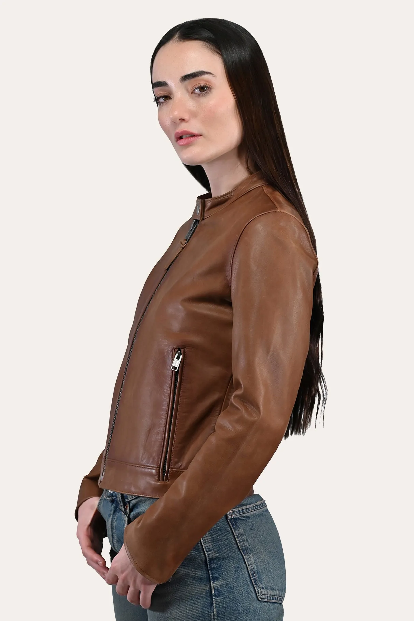 Tobacco Cafe Racer Jacket