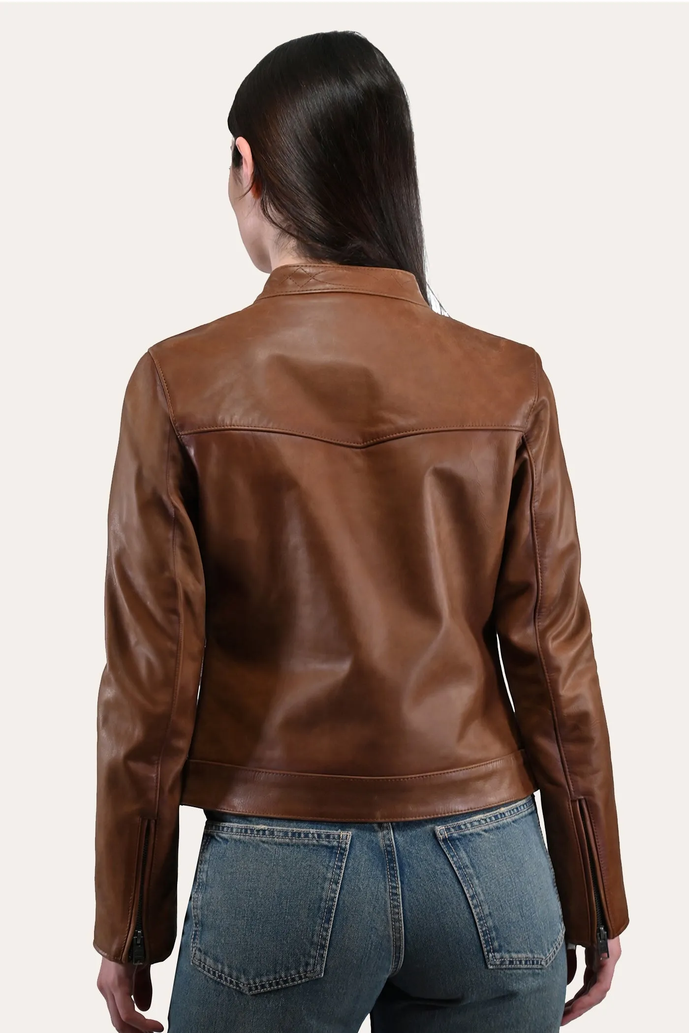 Tobacco Cafe Racer Jacket