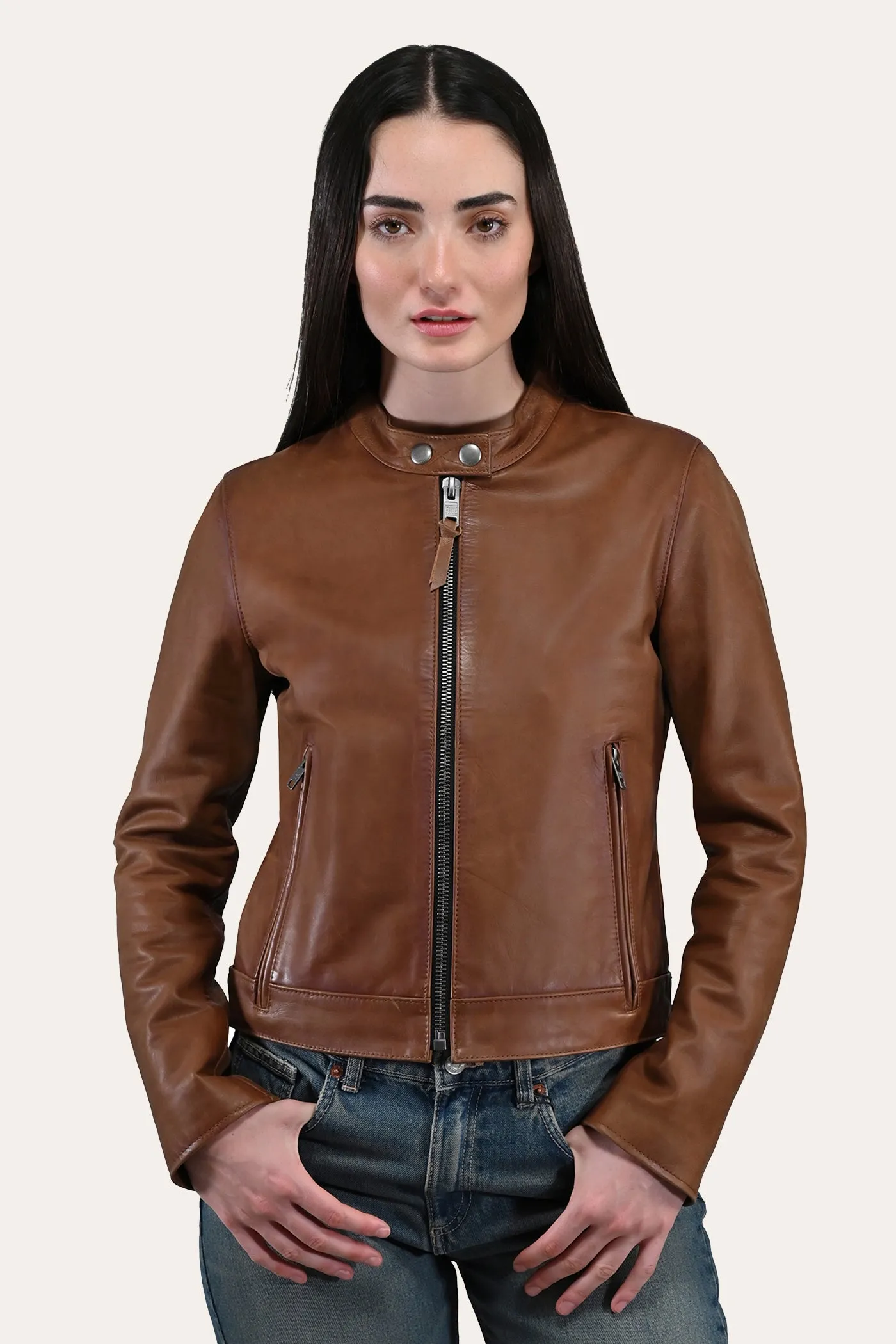 Tobacco Cafe Racer Jacket