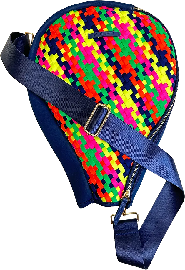 Woven Multicolored Neoprene Tennis Racket Cover