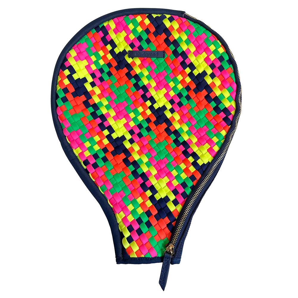 Woven Multicolored Neoprene Tennis Racket Cover